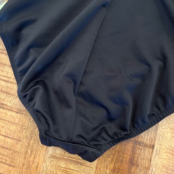 Miraclesuit One-Piece Swimsuit 10DD Black Green Stripe Full Coverage Sporty - Picture 11 of 12